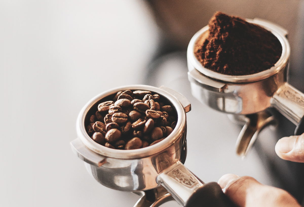 Ground coffee vs. coffee beans